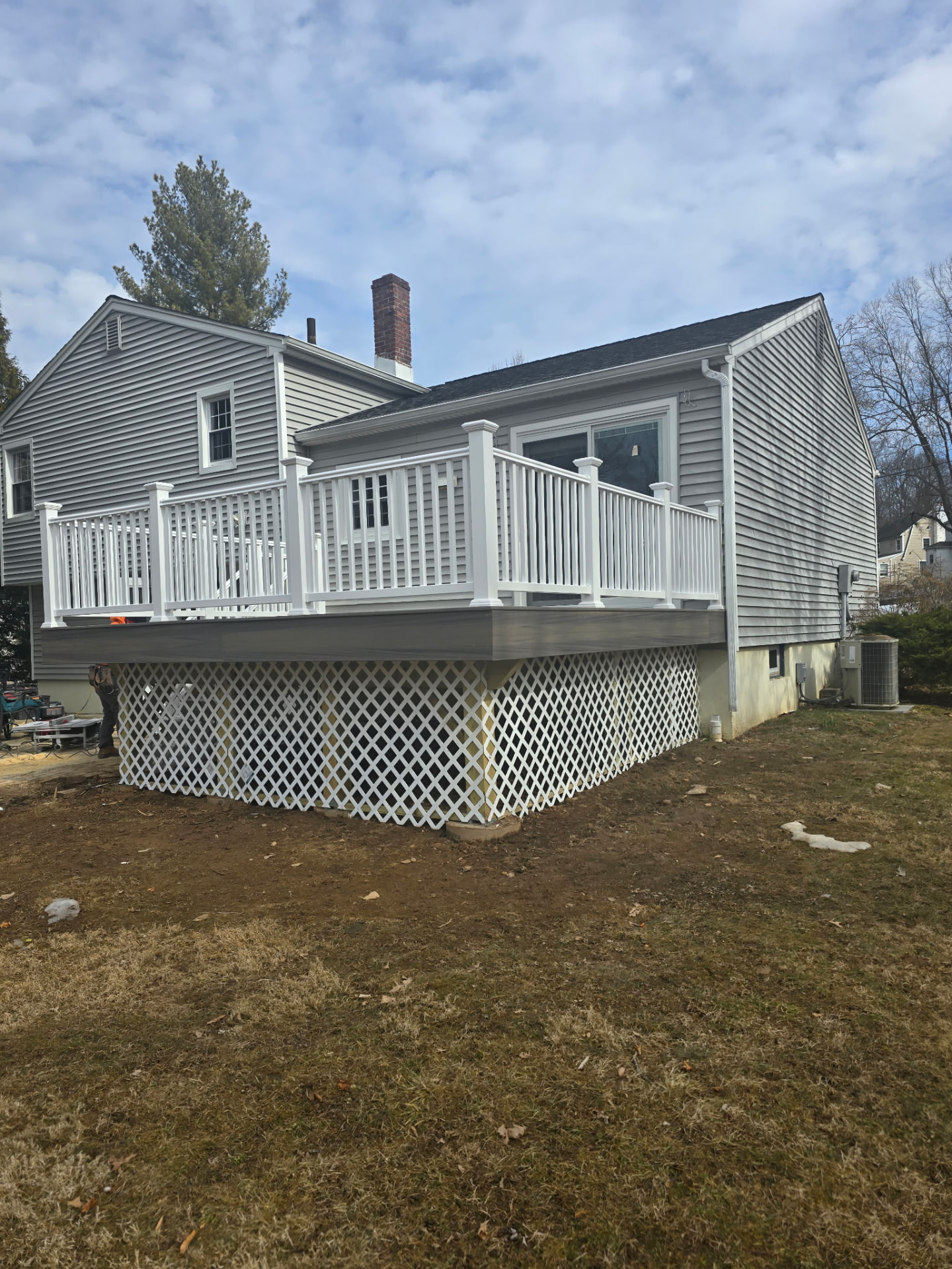 Outdoor deck and pergola